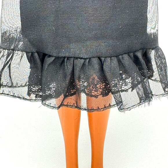 Barbie Doll Vtg 1969 Midi Magic Black White Tulle Satin?  Dress NO DOLL Gift - Picture 8 of 8